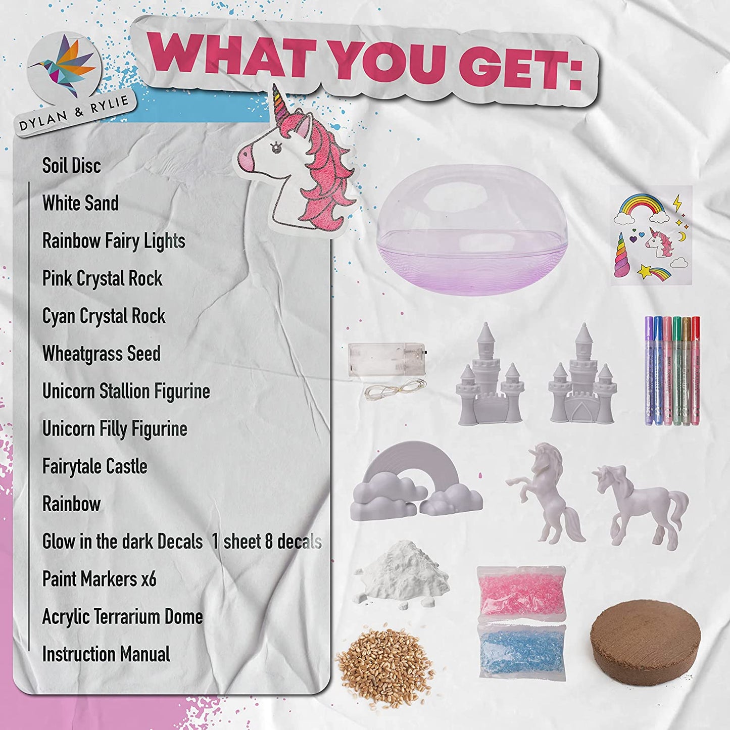 Unicorn Terrarium Kit for Kids